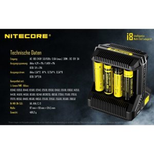 Nitecore i8 Intellicharger Ladegerät für 8 Akkus