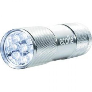 9 LED Taschenlampe Silber